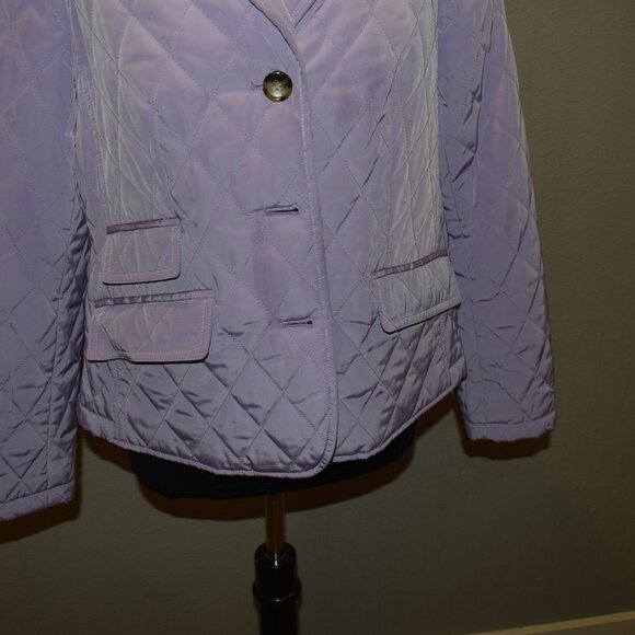 Talbots Petites Purple Quilted Jacket Size 14P - Picture 3 of 9